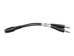 Tripp Lite Series 3.5 mm 4-Position to 3.5 mm 3-Position Audio Headset Splitter Adapter Cable (F/2xM), 6 in. (15.2 cm)
