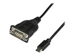 USB C to Serial Adapter Cable with COM Port Retention, 16" (40cm) USB Type C to RS232 (DB9) Serial COM Port Converter Cable, For PLCs, Scanners, Printers, Windows/macOS/Linux