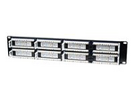 Intellinet Patch Panel, Cat5e, UTP, 48-Port, 2U, Black
