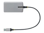 3-Port USB Hub with Ethernet, 3x USB-A Ports, Gigabit Ethernet RJ45, USB 3.0 5Gbps, Bus-Powered, USB Hub w/ GbE and 1ft/30cm Long Cable, Portable Laptop USB Hub