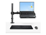 Laptop Desk Mount, Monitor and Laptop Mount for Desk, Displays 34in (8kg/17.6lb) & Laptops (4.5kg/9.9lbs), Adjustable & Articulating VESA Laptop Tray Arm