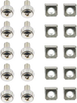M6 skruvsats, stjärn, (brickor + skruvar + muttrar) 10-pack. Passar enbart till 19-serien skåp.
