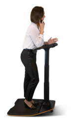 OFFICE Ergonomisk ståstol med integrerad ståmatta, svart