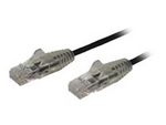 StarTech.com 2.5m Slim LSZH CAT6 Ethernet Cable, 10 Gigabit Snagless RJ45 100W PoE Patch Cord, CAT 6 10GbE UTP Network Cable w/Strain Relief, Black, ETL/Low Smoke Zero Halogen