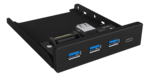 Front panel with USB 3.0 Type-A and Type-C™ hub