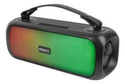 BT Boombox 2x 7.5 W, IPX5, AUX, USB flash, LED, black