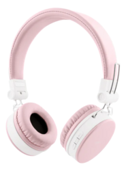 Foldable on-ear BT headset, 3.5 mm, pink