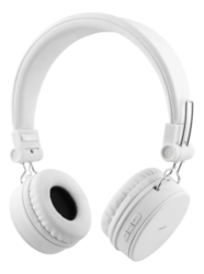 Foldable on-ear BT headset, 3.5 mm, white