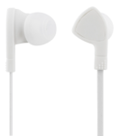 In-ear headset, 1-button remote, 3.5mm, microphone, white