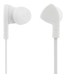 In-ear headset, 1-button remote, 3.5mm, microphone, white
