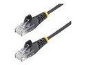 StarTech.com 3m Slim LSZH CAT6 Ethernet Cable, 10 Gigabit Snagless RJ45 100W PoE Patch Cord, CAT 6 10GbE UTP Network Cable w/Strain Relief, Black, ETL, Low Smoke Zero Halogen