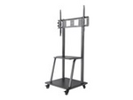 Manhattan TV & Monitor Mount, Trolley Stand, 1 screen, Screen Sizes: 37-100", Black, VESA 200x200 to 800x600mm, Max 150kg, LFD, Lifetime Warranty
