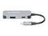 Manhattan USB-C Dock/Hub, Ports (x3):  HDMI, USB-A and USB-C, With Power Delivery (100W) to USB-C Port (Note add USB-C wall charger and USB-C cable needed), All Ports can be used at the same time, Aluminium, Space Grey, Three Year Warranty, Retail Box