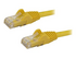 StarTech.com 5m CAT6 Ethernet Cable, 10 Gigabit Snagless RJ45 650MHz 100W PoE Patch Cord, CAT 6 10GbE UTP Network Cable w/Strain Relief, Yellow, Fluke Tested/Wiring is UL Certified/TIA