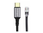 USB-C to RJ9 Adapter for Office Phone Handset or Wired/Wireless Headset, Use Existing Landline Hardware, 6ft/1.8m, For Laptop/Desktop Computer/Mobile