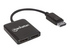 Manhattan DisplayPort 1.2 to 2-Port DisplayPort 1.2 Splitter Hub with MST, 4K@30Hz, USB-A Powered, Video Wall Function, Black, Three Year Warranty, Blister