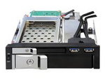 5.25 Mobile Rack for 1 x 2.5 + 1 x 3.5 SATA HDD + 2 x USB 3.0 Ports