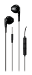 E130 Semi-in-ear headset, answer button, 3.5mm, mic, black