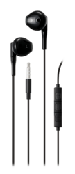 E130 Semi-in-ear headset, answer button, 3.5mm, mic, black