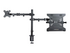 StarTech.com Monitor Arm with VESA Laptop Tray, For a Laptop (4.5kg / 9.9lb) and a Single Display up to 32" (8kg / 17.6lb), Black, Adjustable Desk Laptop Arm Mount, C-clamp/Grommet Mount