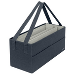 Office-in-a-bag-väska stor tyg Mörkgrå