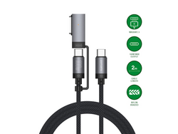 4smarts MagSafe 3 Adapter och USB-C kabel 2m (svart) 100W PD USB-C, USB-C universell kompatibel, Magsafe 3 för MacBook