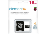 Pi NOOBS 16GB 16GB microSD kort med SD-card adapter, Officiella Raspberry Pi OS