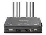 2-Port Dual-Monitor DisplayPort Cable KVM Switch, 4K 60Hz, Compact KVM with 5ft/1.5m USB-A/DisplayPort/Audio Integrated Cables, Bus Powered