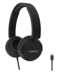 HC110 Headphones, foldable, volume control, USB-C, black