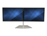 StarTech.com Dual Monitor Stand, Ergonomic Free Standing Dual Monitor Desktop Stand for two 24" VESA Mount Displays, Synchronized Height Adjustable, Double Monitor Pole Mount, Silver