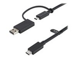 StarTech.com 1 m USB-C-kabel med USB-A-adapterdongel