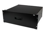 4U Black Steel Storage Drawer for 19in Racks and Cabinets