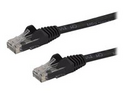 StarTech.com 2m CAT6 Ethernet Cable, 10 Gigabit Snagless RJ45 650MHz 100W PoE Patch Cord, CAT 6 10GbE UTP Network Cable w/Strain Relief, Black, Wiring is UL Certified/TIA