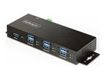 7-Port Managed USB Hub with 7x USB-A, Heavy Duty with Metal Industrial Housing, ESD & Surge Protection, Wall/Desk/Din-Rail Mountable, USB 3.0/3.1/3.2 Gen 1 5Gbps