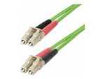 3m (10ft) LC to LC (UPC) OM5 Multimode Fiber Optic Cable, 50/125µm Duplex LOMMF Zipcord, VCSEL, 40G/100G, Bend Insensitive, Low Insertion Loss, LSZH Fiber Patch Cord
