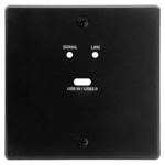 USB-C Väggpanel Front, Svart, Passar CXWP-LPU