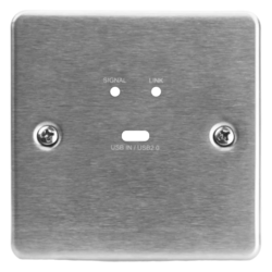 USB-C Väggpanel Front, Silver, Passar CXWP-LPU