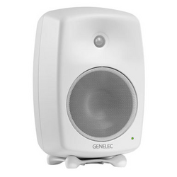 Genelec Aktiv monitorhögtalare, 6,5", bordsfot, XLR, vit