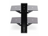 StarTech.com Dual Floating Wall-Mounted AV Shelves, Adjustable Height Shelf For Under TV, Organize A/V Equipment On Black Tempered Glass Shelves hylla