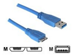USB-kabel - USB (hane) till Micro-USB typ B (hane)