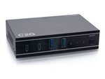 2x4 USB-C Switch with 2 USB-C Inputs to 2 USB-C and 2 USB-A Device Ports
