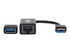 Eaton Tripp Lite Series USB-C, USB-A to RJ45 Gigabit Ethernet Network Adapter (2xM/F), USB 3.2 Gen 1, Black
