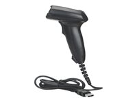 Manhattan Long Range CCD Handheld Barcode Scanner, USB, 500mm Scan Depth, Cable 1.5m, Max Ambient Light 10,000 lux (sunlight), Black, Three Year Warranty, Box