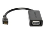 Videokort - HD-15 (VGA) hona till 19 pin micro HDMI Type D hane