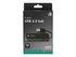 USB-A 2.0 hub, 4x USB-A female, black
