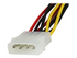 StarTech.com 12in LP4 to 2x Right Angle Latching SATA Power Y Cable Splitter