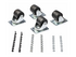 StarTech.com Heavy Duty Casters for Server Racks/Cabinets, Set of 4 Universal M6 2-inch Swivel Caster Kit, 45x75mm Pattern, Replacement Caster Wheels for 4 Post Racks, Steel/Plastic