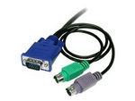 3-in-1 Ultra Thin PS/2 KVM Cable