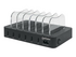 Manhattan Charging Station, 6x USB-A Ports, Outputs: 6x 2.4A, Smart IC, LED Indicator Lights, Black, Three Year Warranty, Box laddningsstation