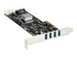 StarTech.com PCI Express (PCIe) SuperSpeed USB 3.0-kortadapter med 4 portar och 4 dedicerade kanaler på 5 Gbps – UASP – SATA/LP4-ström
